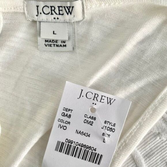 NWT J. Crew White Faux Layered Tank Top Size Large - Picture 4 of 4